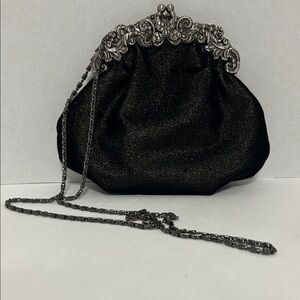 Elegant Black Evening Clutch/Shoulder Bag